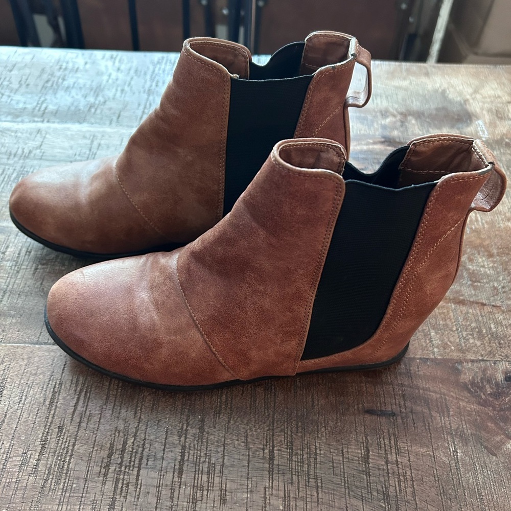 Brown Heeled Ankle Boots
